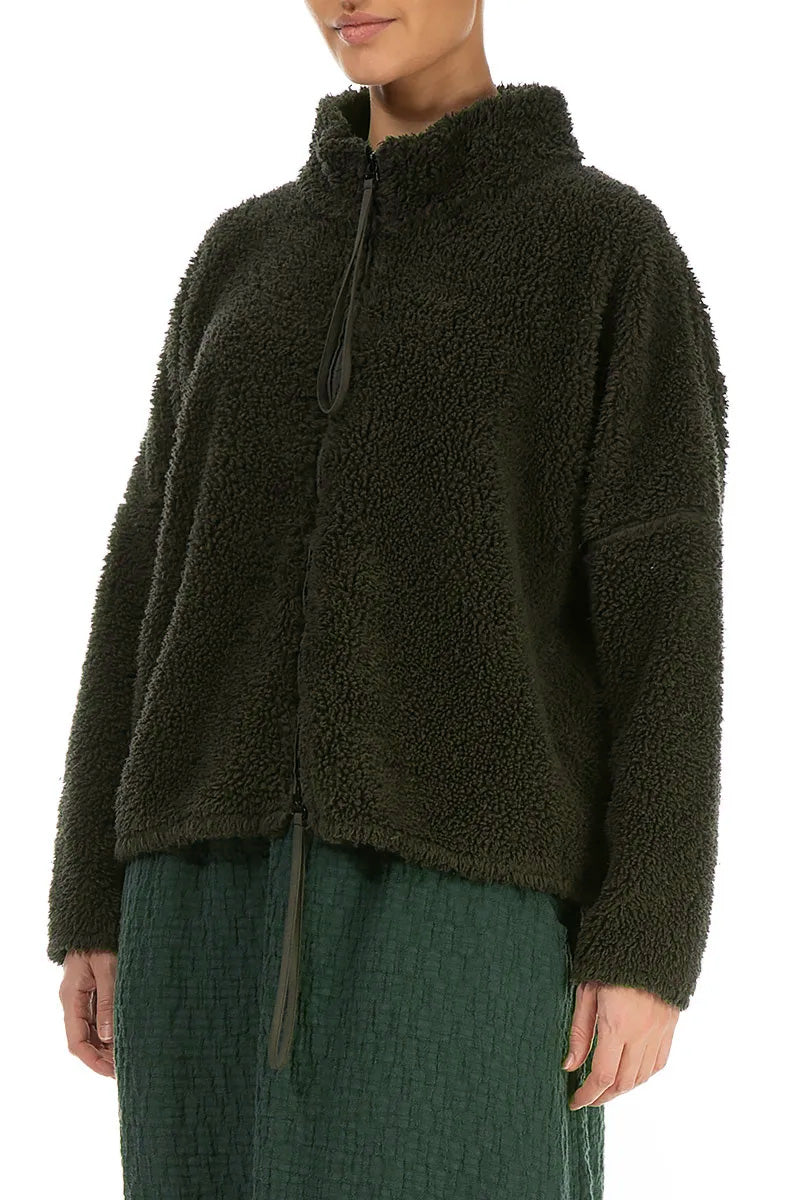 Zips Forest Mist Teddy-Baumwolljacke