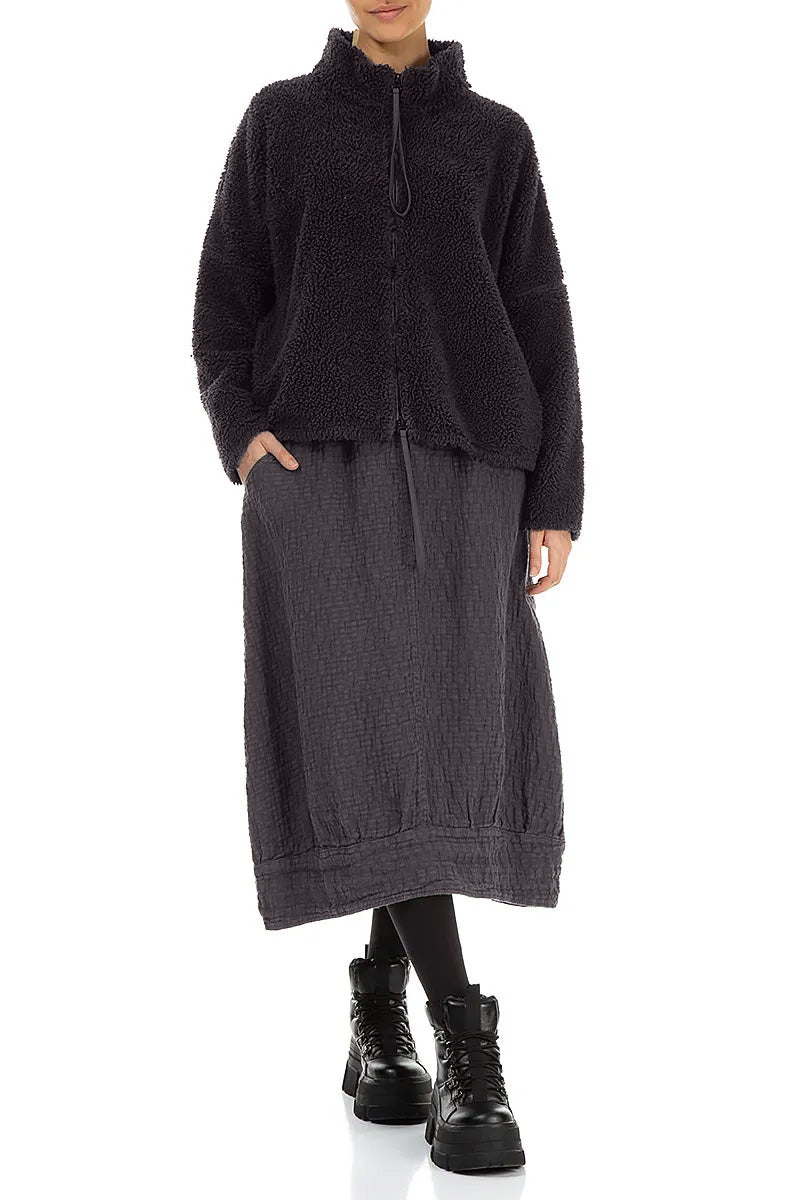 Zips Graphite Teddy Cotton Jacket 4