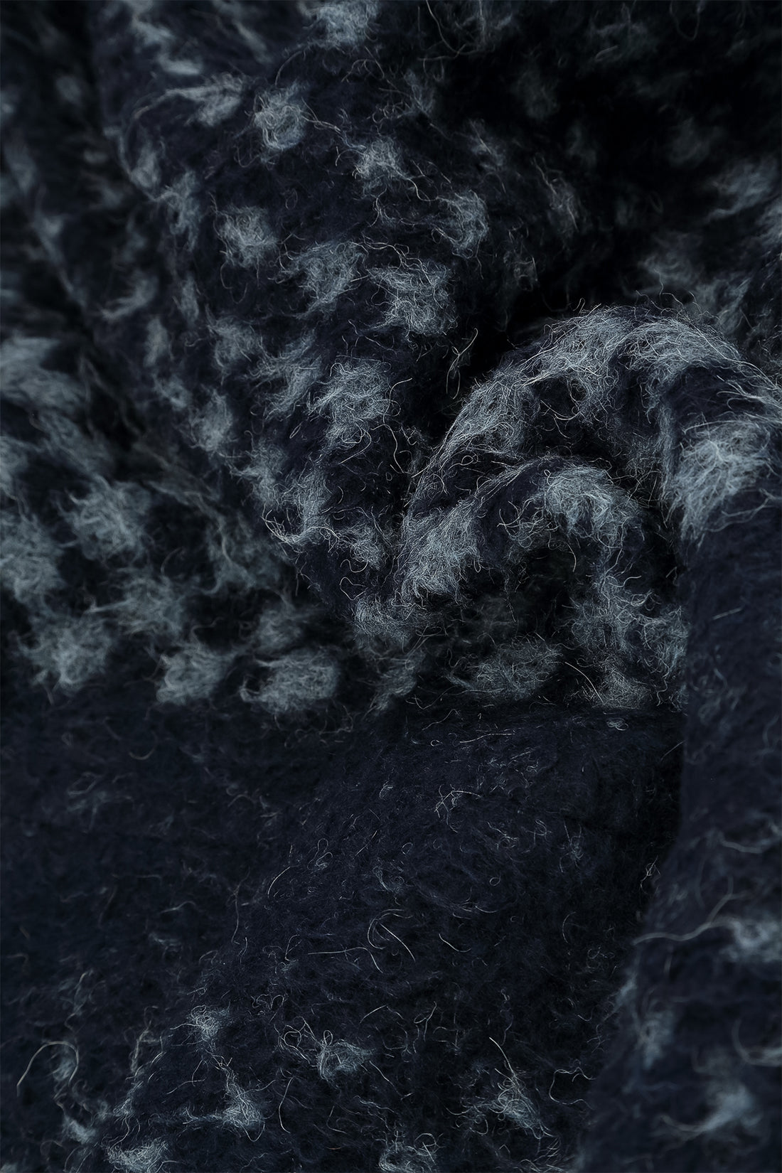 Blue Alpaca Wool Trapeze Coat 7