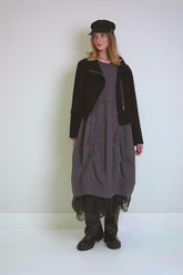 Zip Collar Black Cotton Jersey Jacket 7