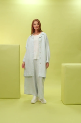 Boxy Blue Striped Linen Jacket 6