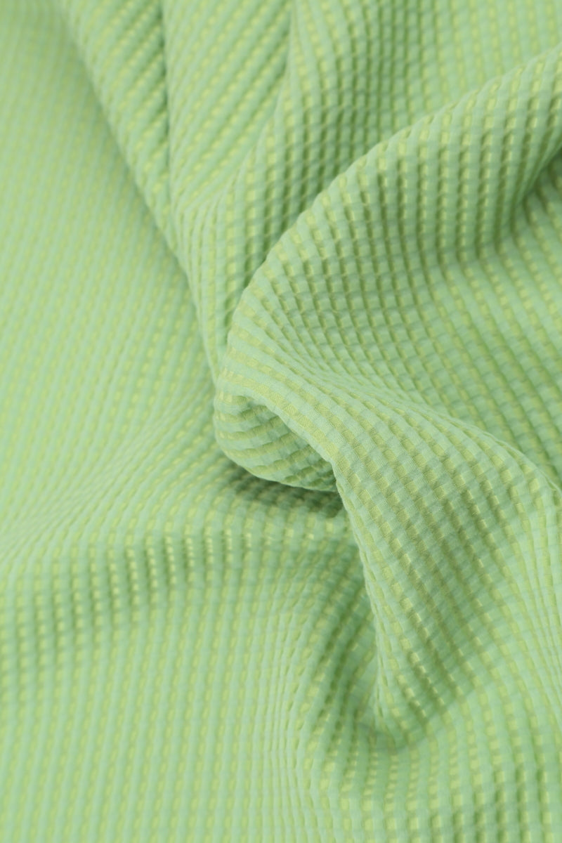 Green Sorbet Textured Silk Cotton Scarf 5