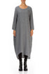 Asymmetrical Grey Wool Dress 1
