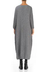 Asymmetrical Grey Wool Dress 2