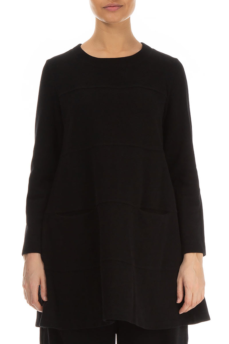 Black Cotton Jersey Tunic 1