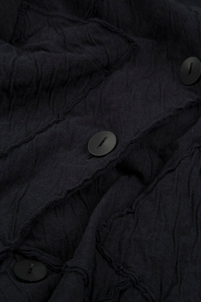 Collar Neck Grey Wavy Cotton Jacket 5