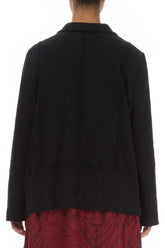 Collar Neck Grey Wavy Cotton Jacket 2