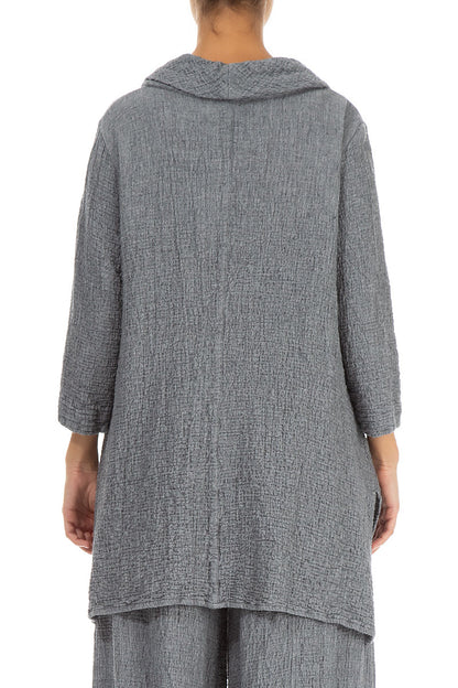 Cowl Neck Grey Wool Tunic 2