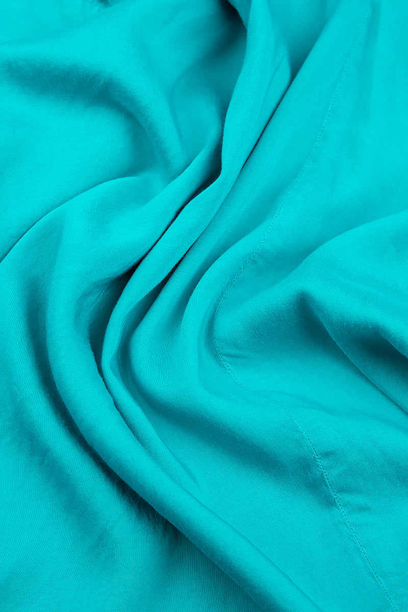 Draped Ocean Silk Bamboo Skirt 5