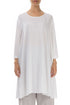 Buttoned Back White Silk Bamboo Tunic 1