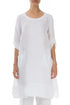 Adjustable Sleeves White Linen Tunic 1