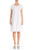 Midi Balloon White Linen Dress 1