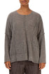 Exposed Seam Light Brown Wool Sweater 1