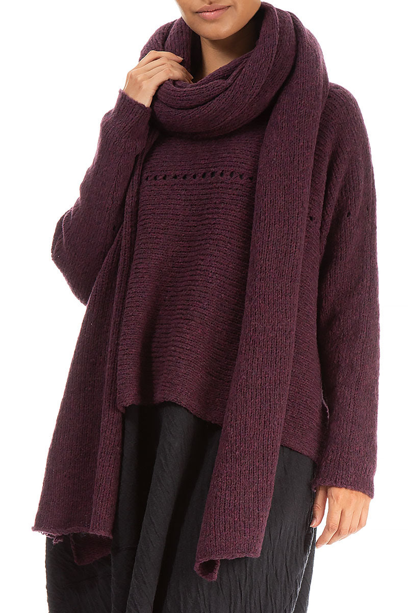 Extra Long Mulberry Wool Scarf 4