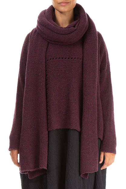 Extra Long Mulberry Wool Scarf 1