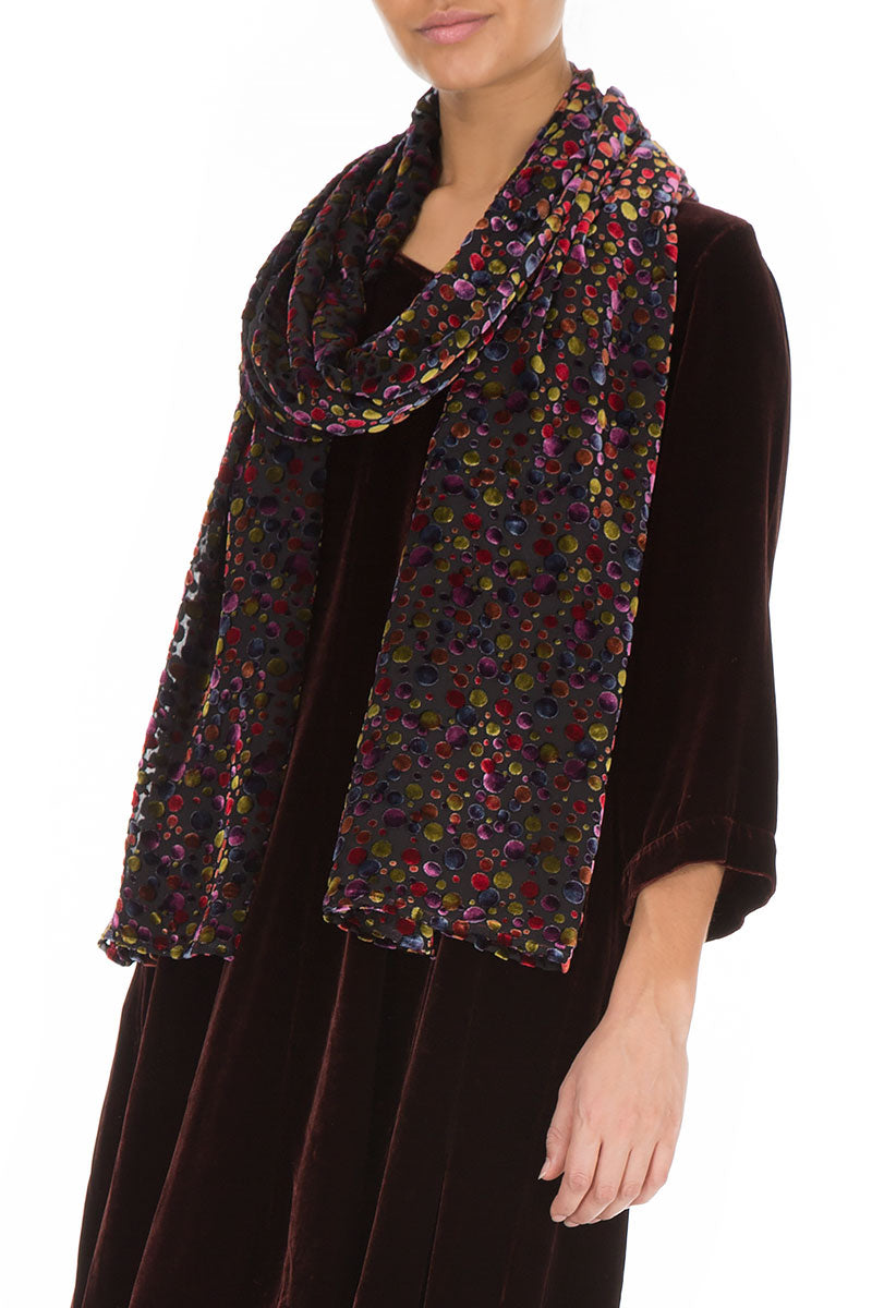 Festive Devoré Silk Velvet Scarf 3