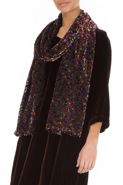 Festive Devoré Silk Velvet Scarf 3