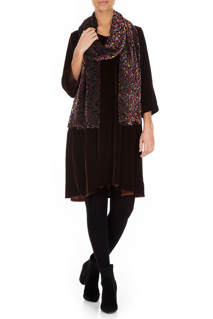 Festive Devoré Silk Velvet Scarf 2