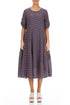 Flared Amethyst Textured Silk Dress 1