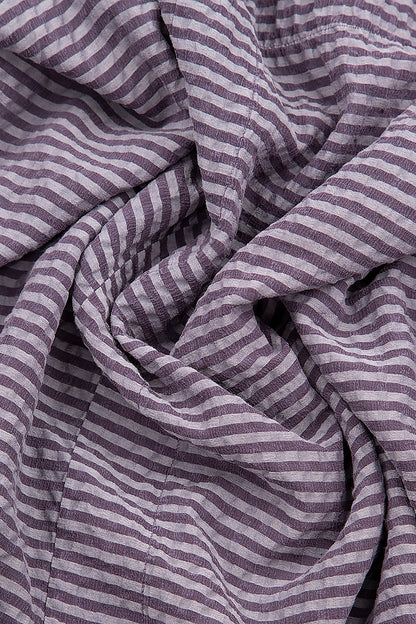 Flared Amethyst Textured Silk Dress 5