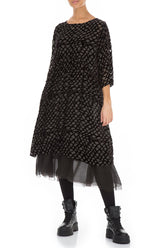 Flared Devoré Ash Silk Velvet Dress 4
