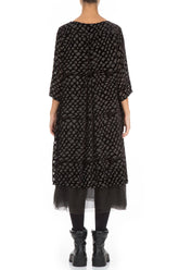 Flared Devoré Ash Silk Velvet Dress 2