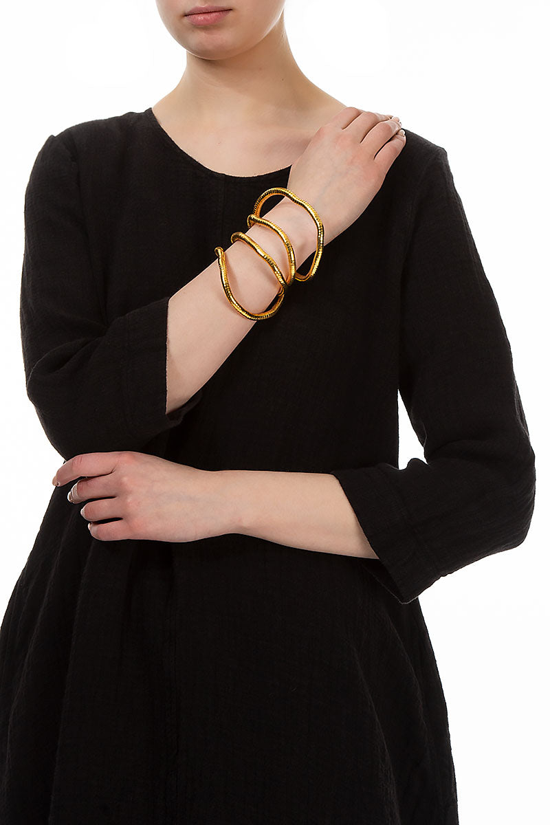 Flexible Golden Metal Necklace - Bracelet 2