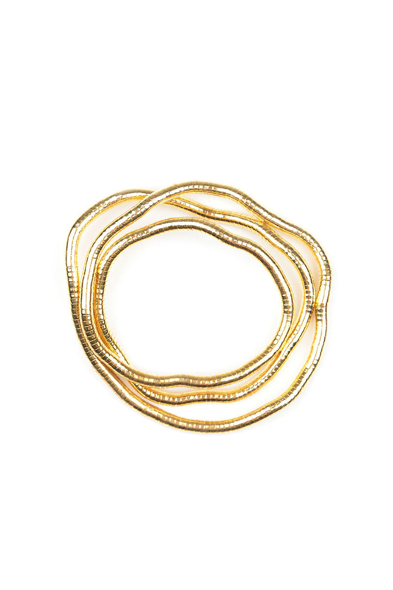 Flexible Golden Metal Necklace - Bracelet 1