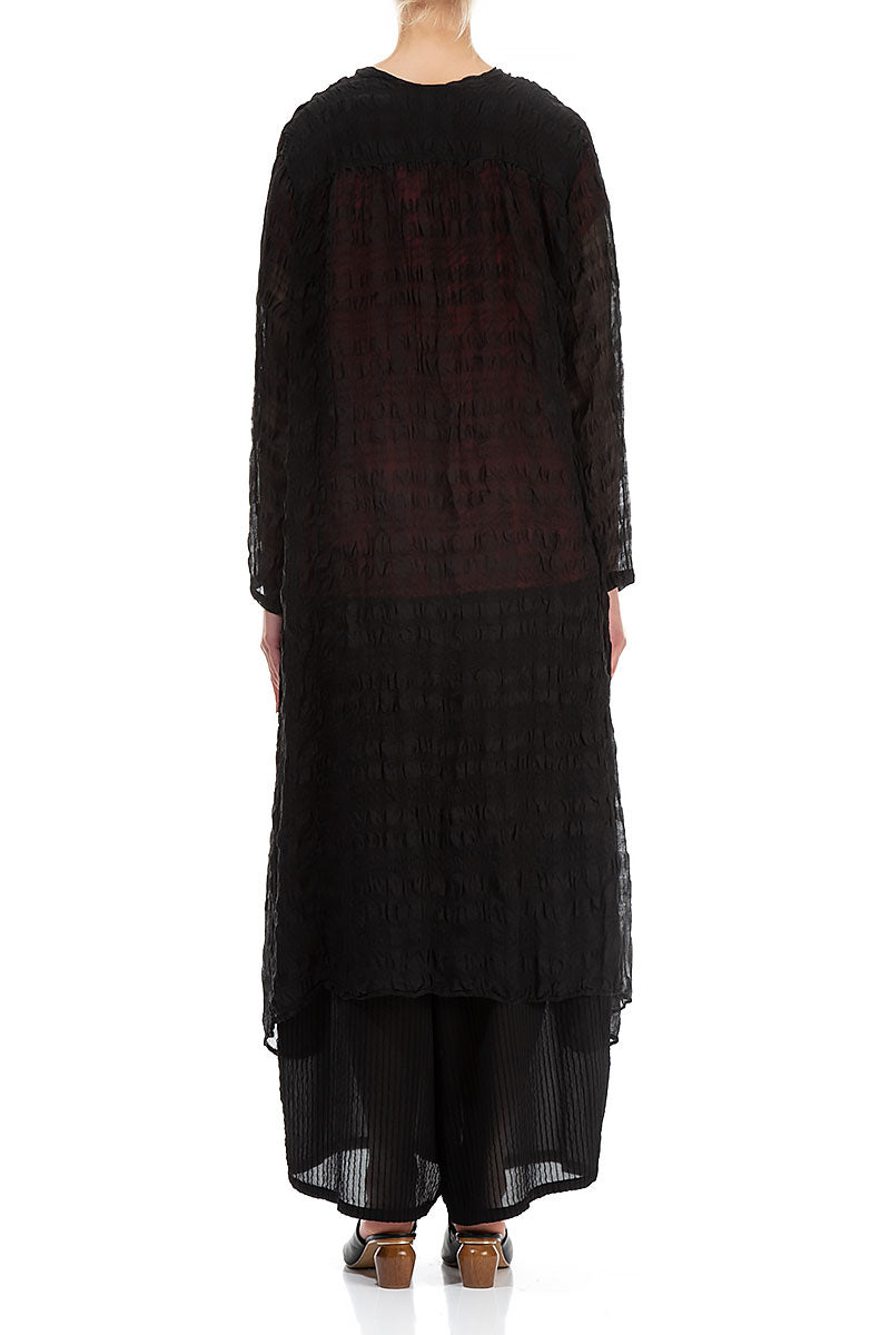 Flowy Black Light Silk Jacket 2