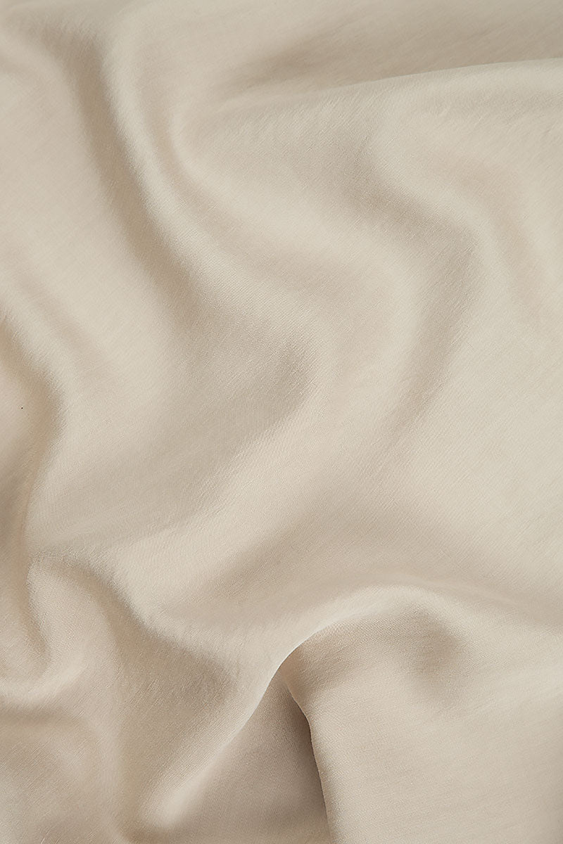 Flowy Sand Beige Silk Bamboo Dress 5