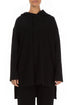 Black Cotton Jersey Hoodie 1