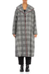Hooded Collar Dotty Wool Swing Coat 1