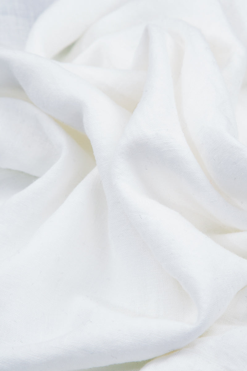 Midi Balloon White Linen Dress 5