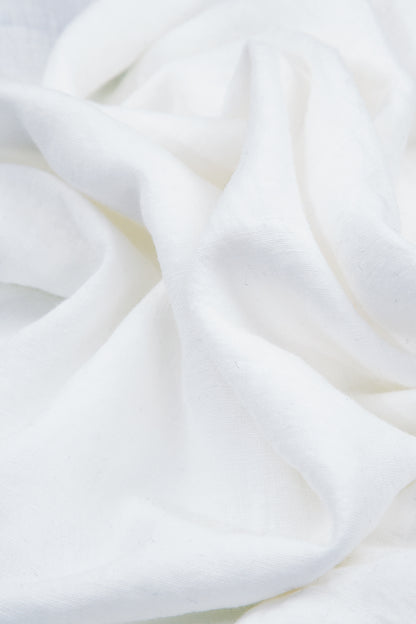 Midi Balloon White Linen Dress 5