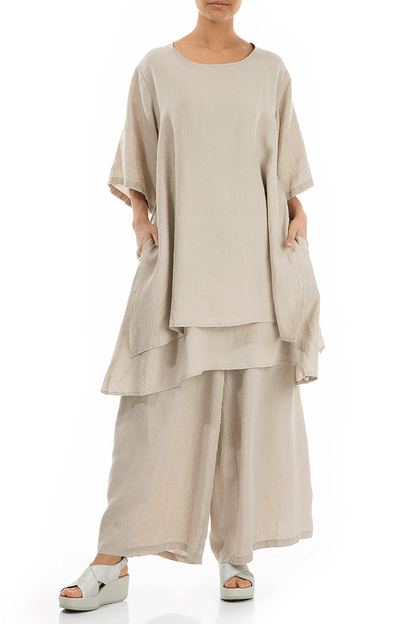 Layered Natural Linen Tunic 4