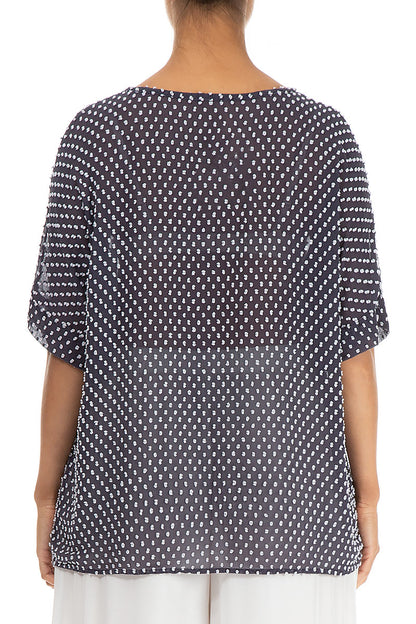 Amethyst Dotty Silk Blouse 2
