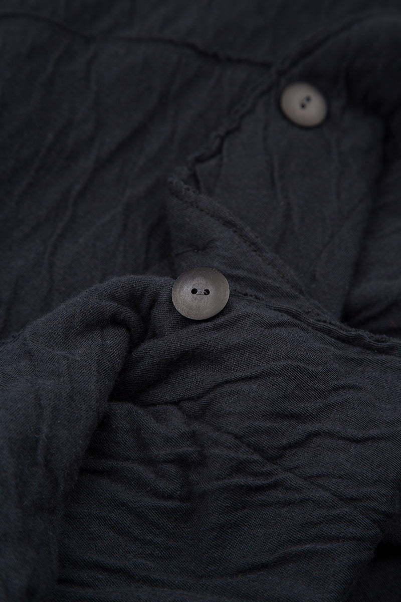Long Balloon Grey Wavy Cotton Coat 5