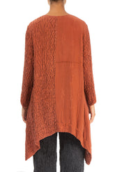Long Edges Saffron Pure Silk Tunic 2