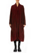 Long Open Maroon Wool Cardigan 1