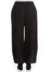 Loose Crinkled Black Trousers 2