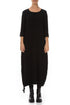 Maxi Balloon Black Wool Dress 1