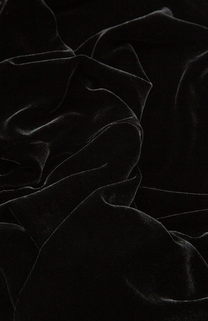 Maxi Open Black Silk Velvet Jacket 5