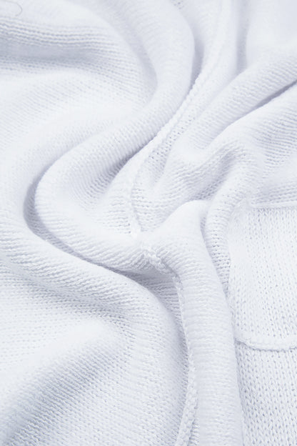 Minimalist White Linen Jumper 5
