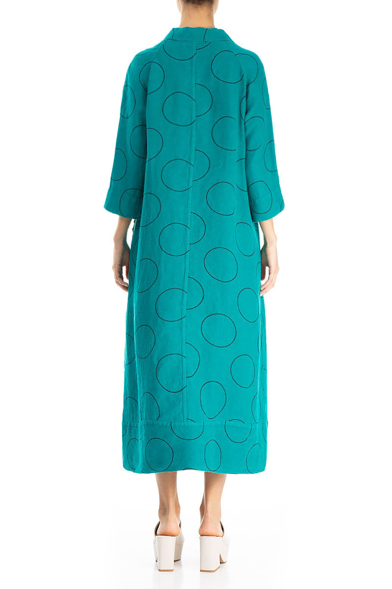 Ocean Bubbles Linen Shirt Dress 2