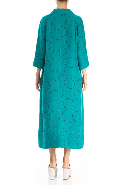 Ocean Bubbles Linen Shirt Dress 2
