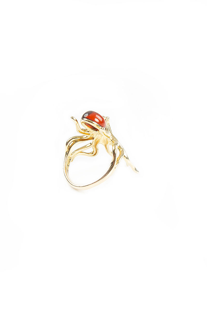 Octopus Amber Ring 2