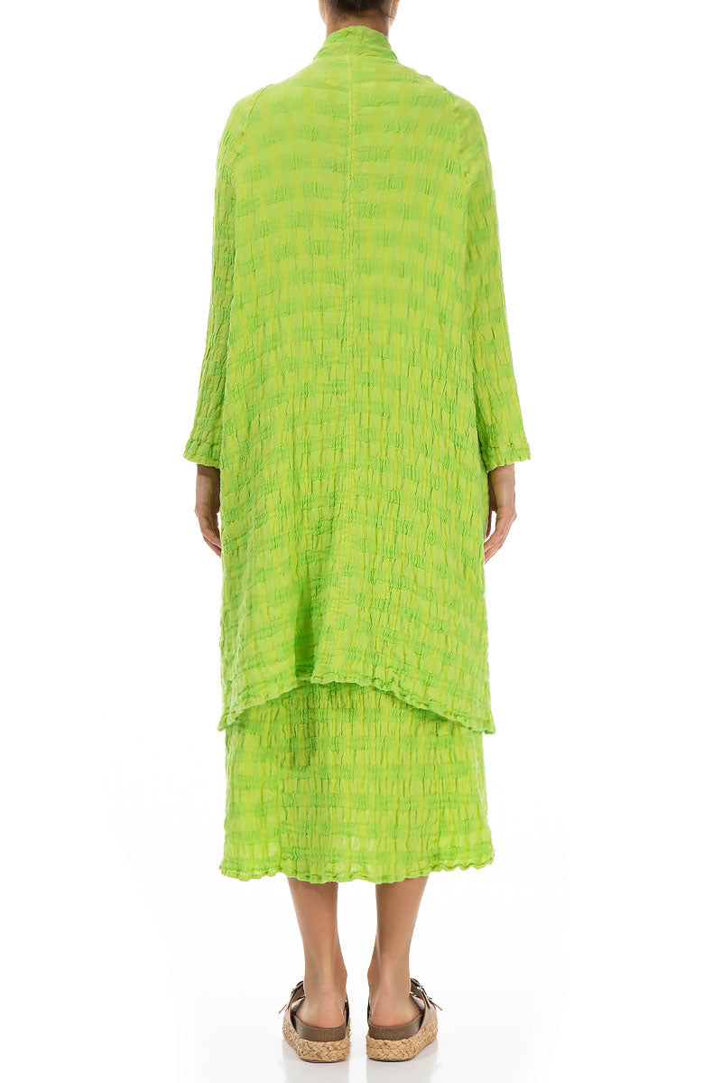 Open Textured Pear Linen Jacket 2