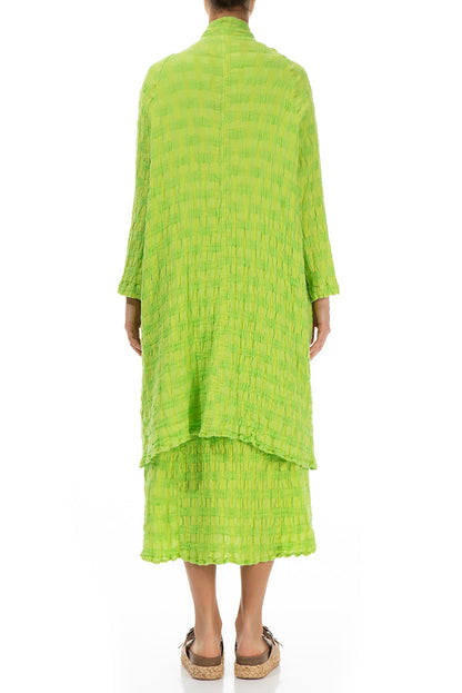 Open Textured Pear Linen Jacket 2