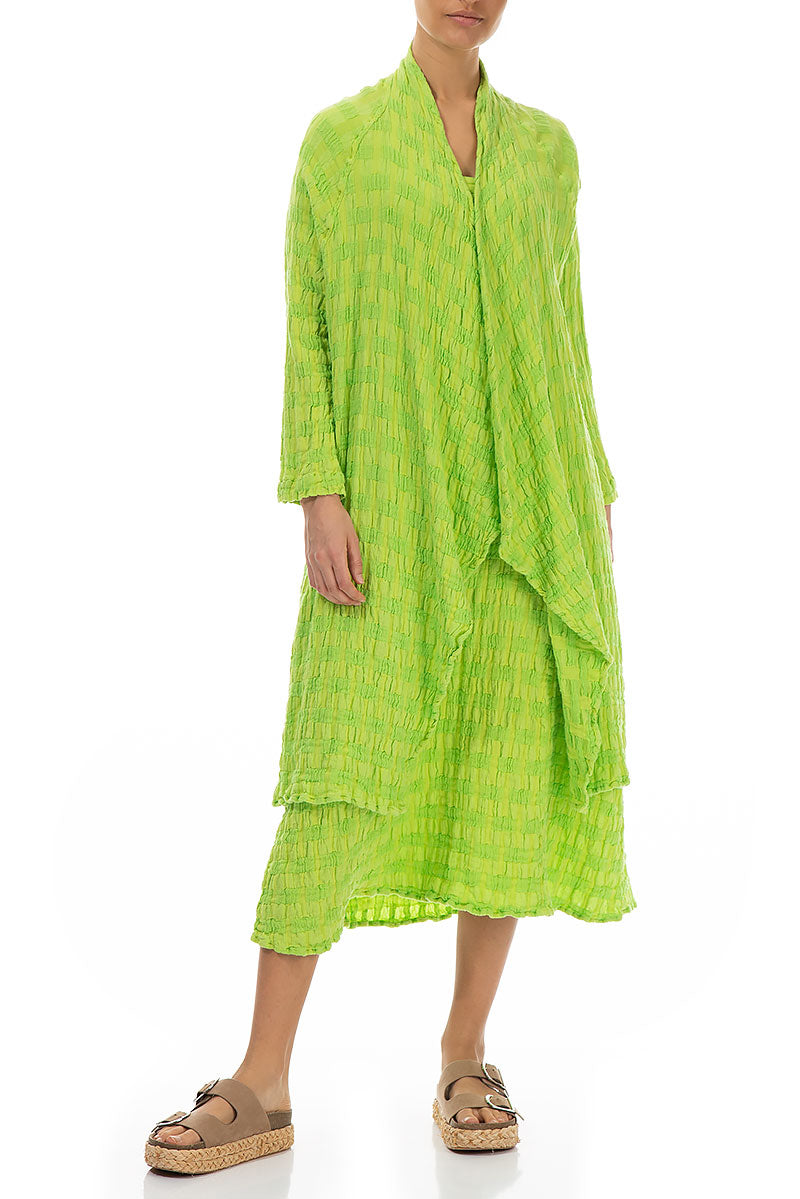 Open Textured Pear Linen Jacket 3
