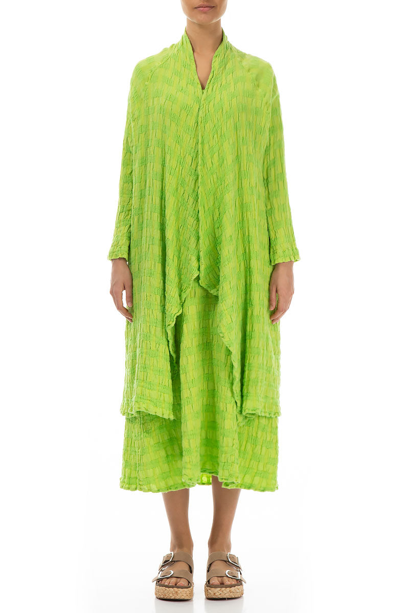 Open Textured Pear Linen Jacket 1